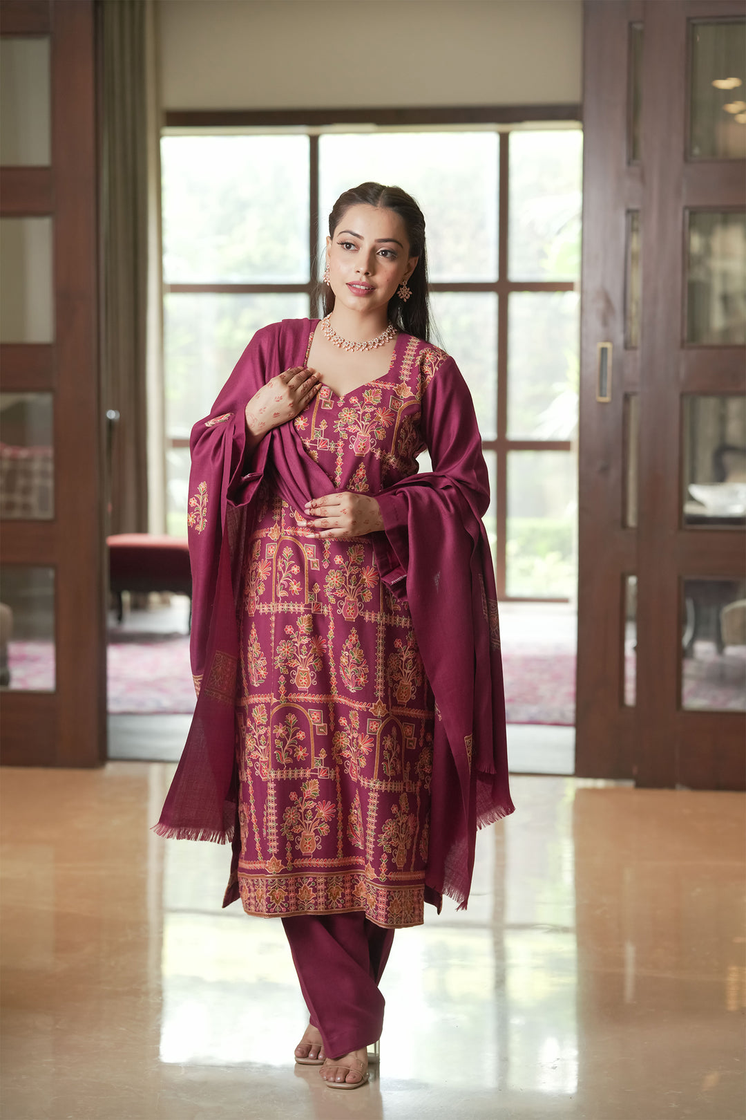 Kajol Jaal Embroidered Unstitched Suit