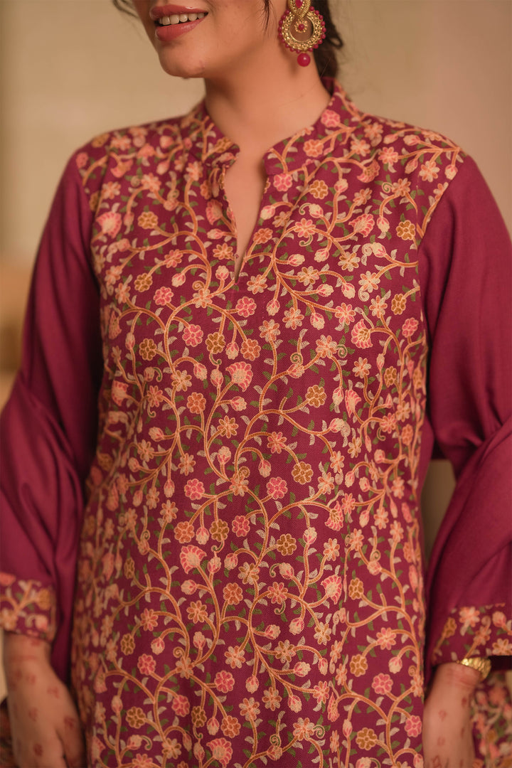 Deepika Figurative Jaal Embroidered Unstitched Suit