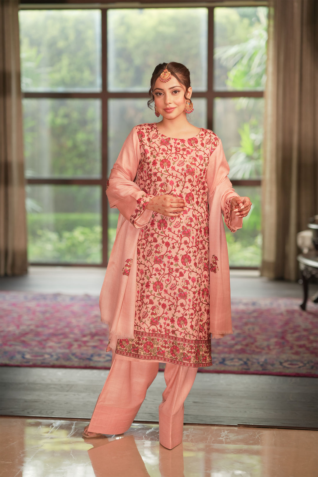 Karishma Figurative Jaal Embroidered Unstitched Suit