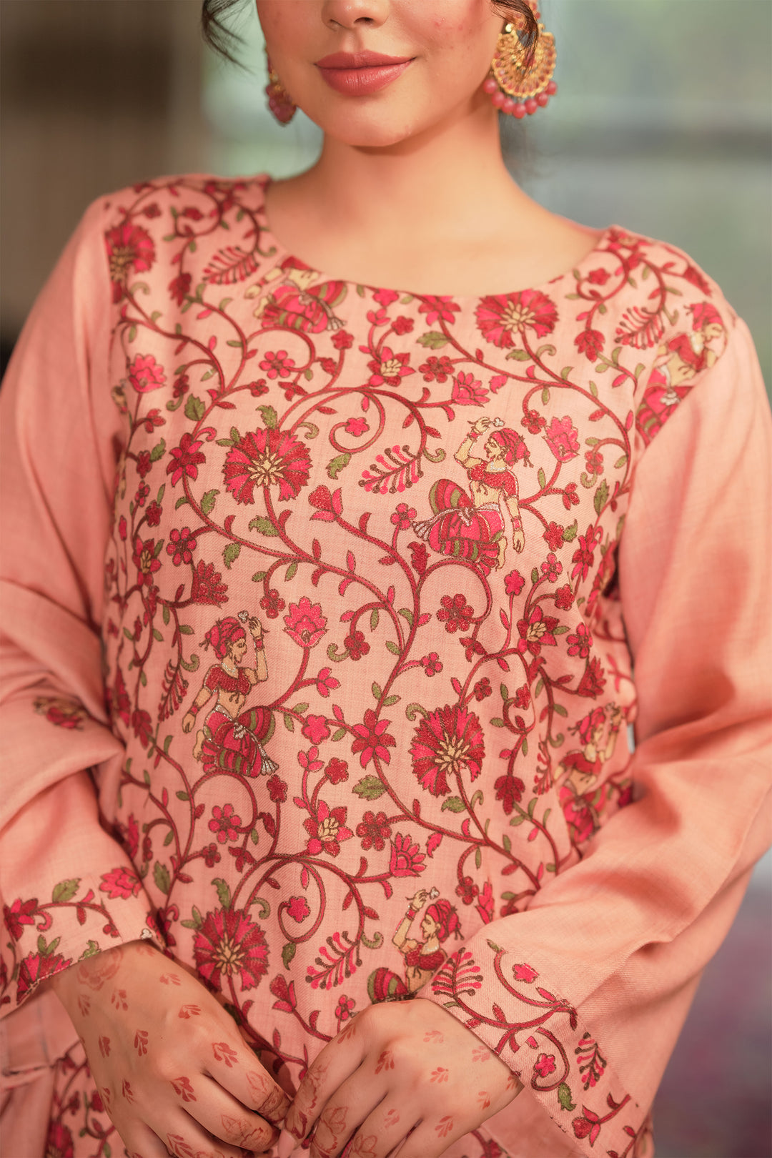 Karishma Figurative Jaal Embroidered Unstitched Suit