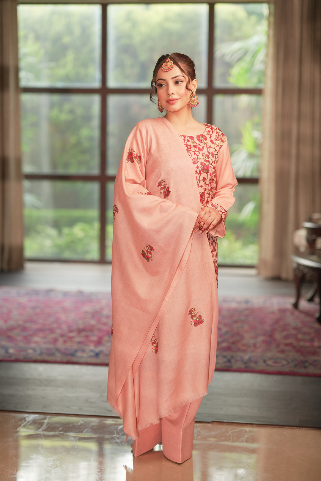 Karishma Figurative Jaal Embroidered Unstitched Suit