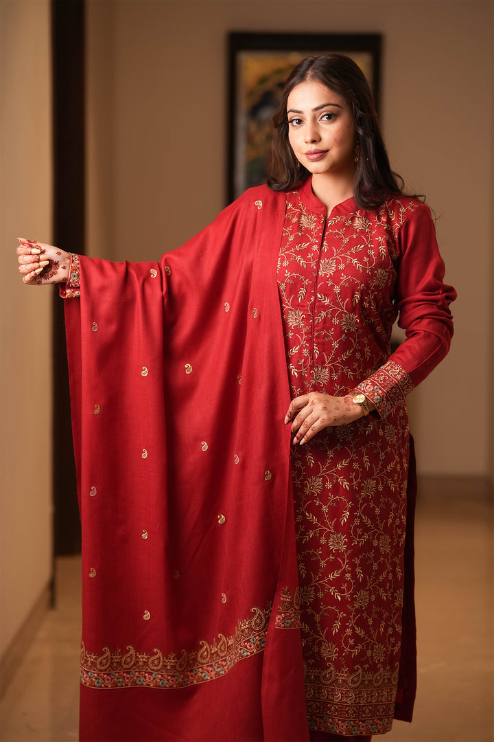 Aishwarya Zari Jaal Embroidered Unstitched Suit