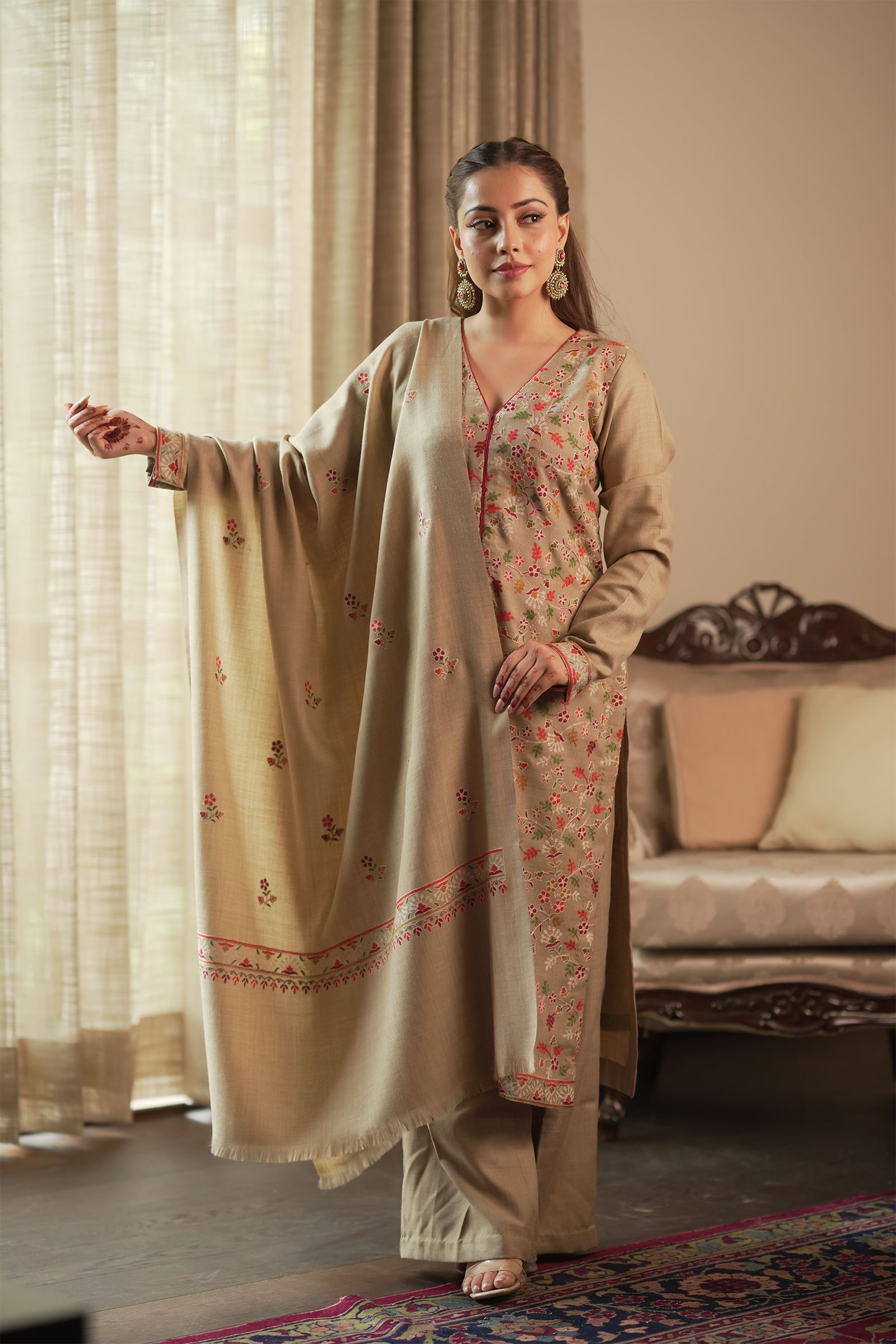 Anushka Embroidered Unstitched Suit