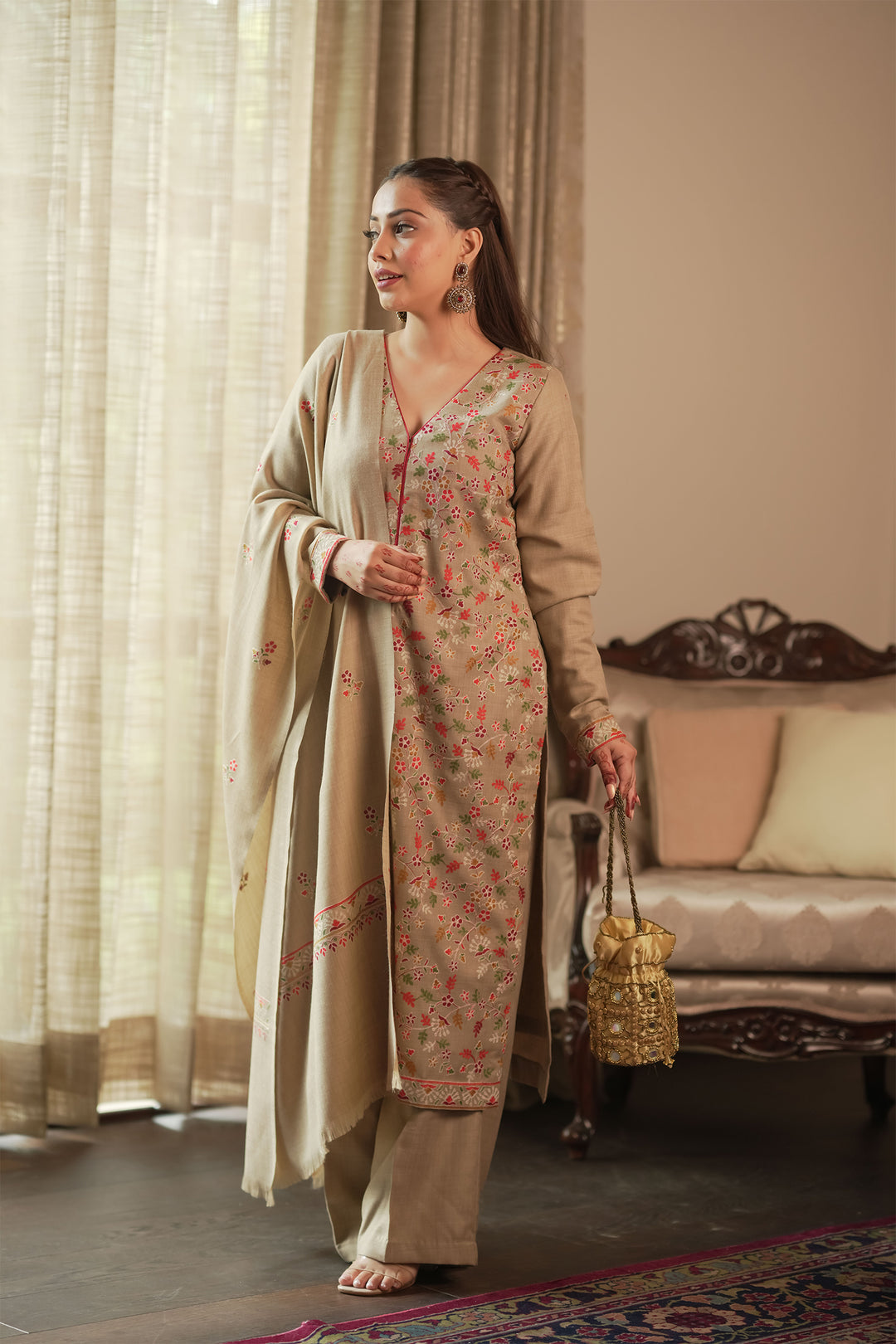 Anushka Embroidered Unstitched Suit