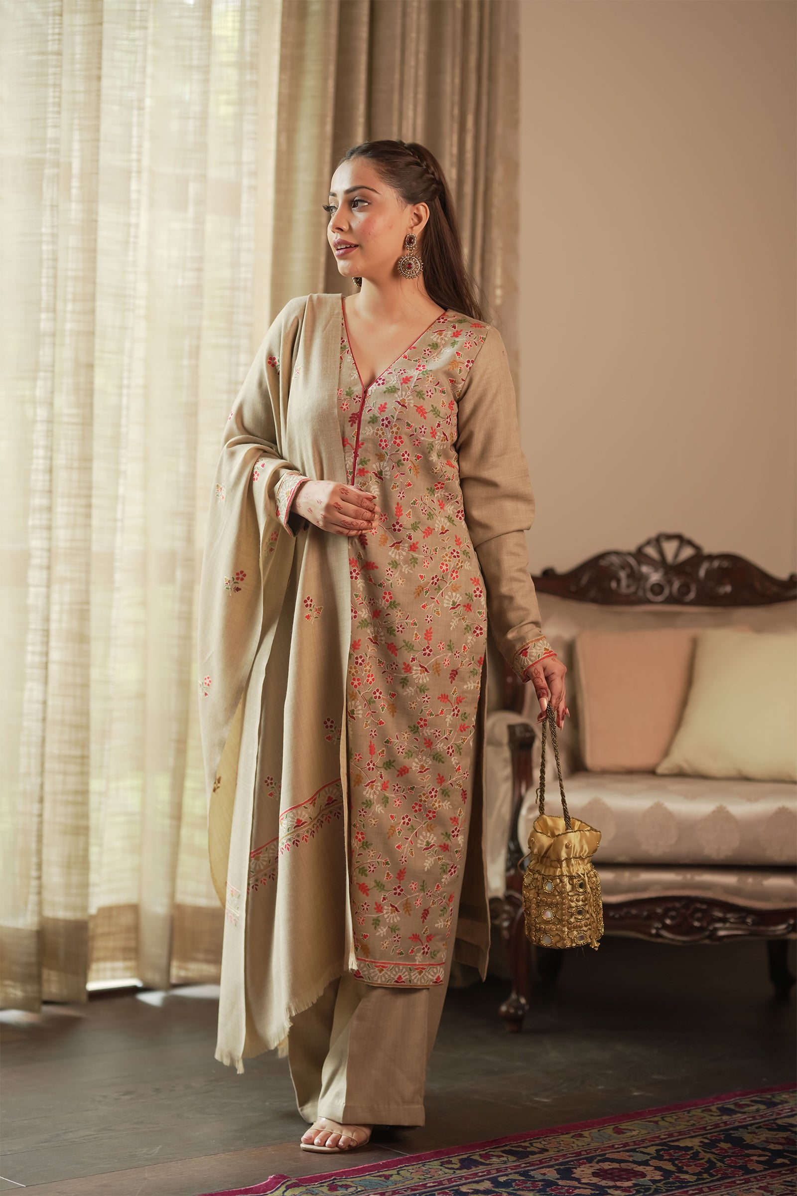 Anushka Embroidered Unstitched Suit