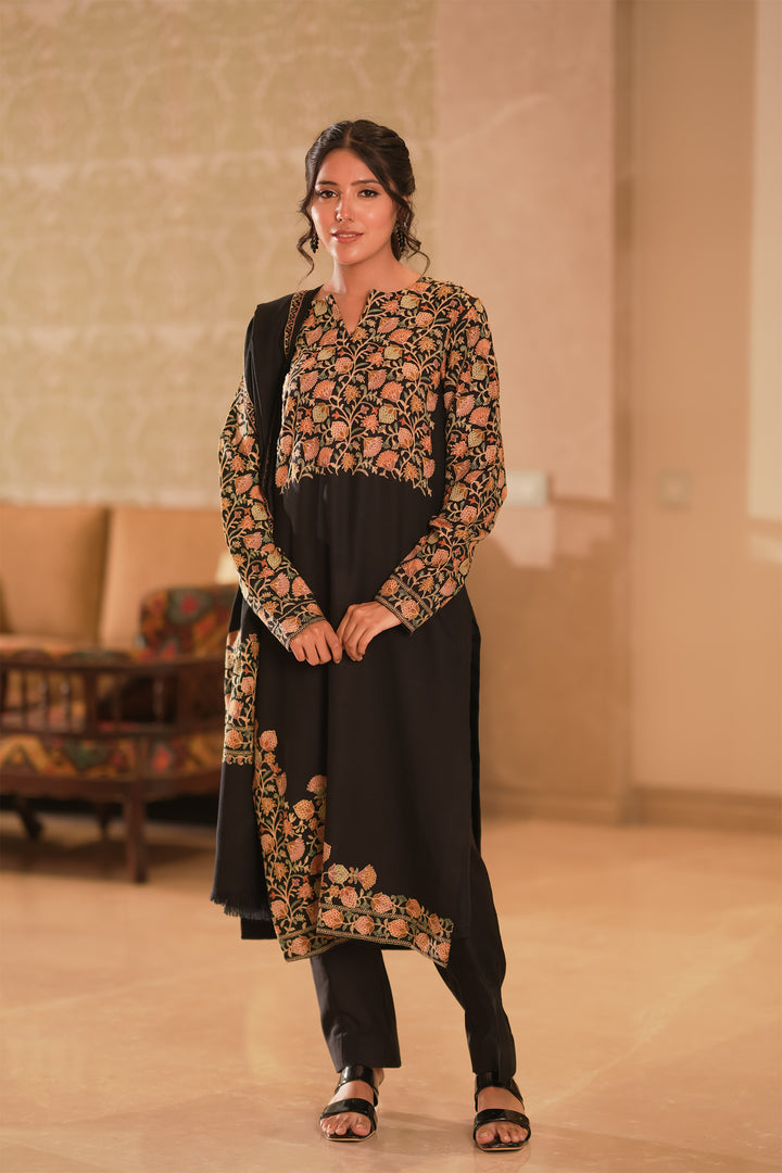 Aatika Embroidered Unstitched Suit With Sleeve Design
