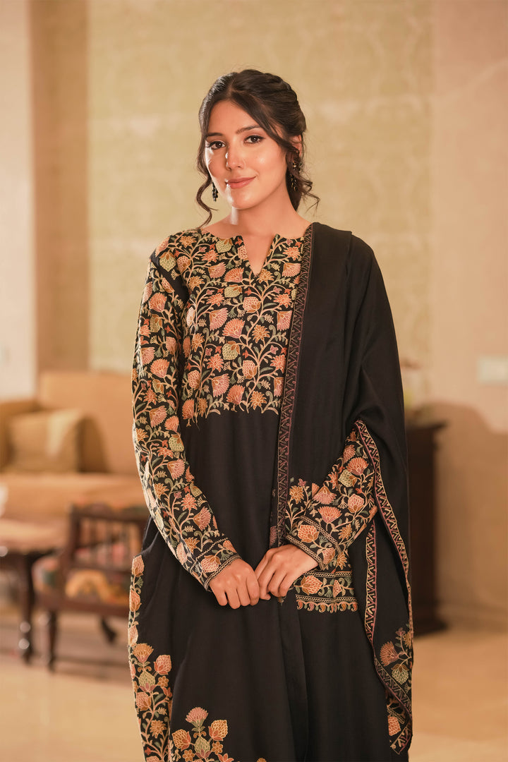 Aatika Embroidered Unstitched Suit With Sleeve Design