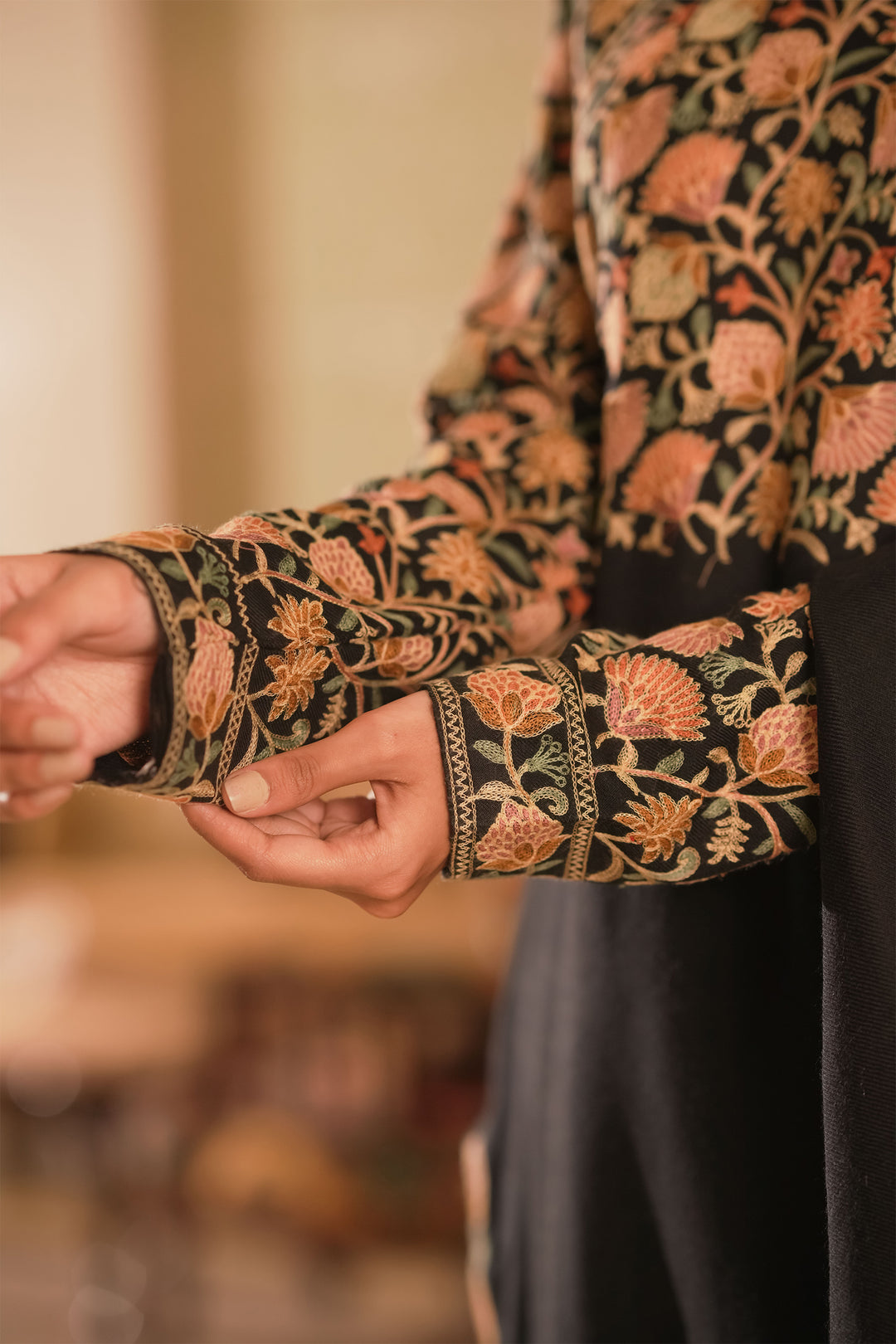 Aatika Embroidered Unstitched Suit With Sleeve Design