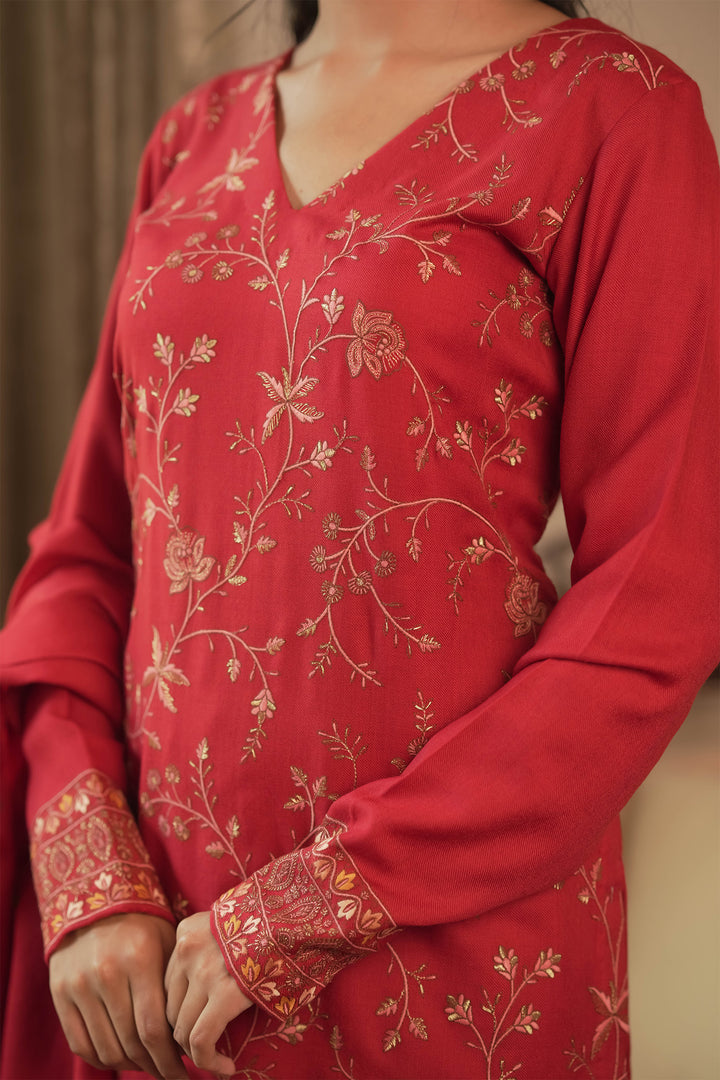 Madhubala Embroidered Unstitched Suit With Zari