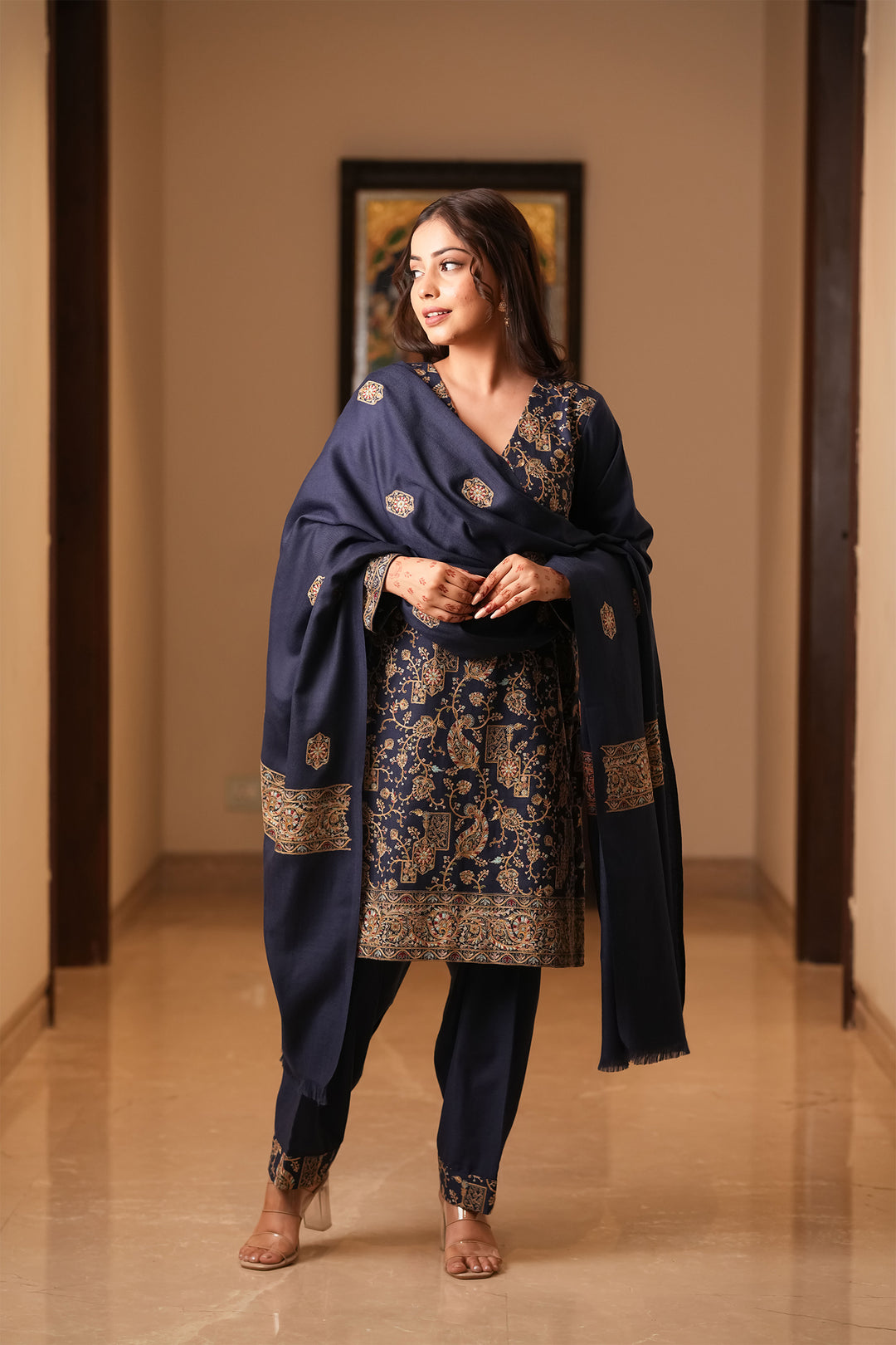 Mahima Embroidered Unstitched Suit With Zari