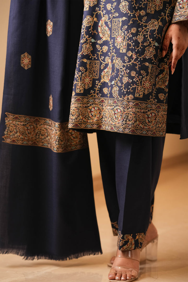 Mahima Embroidered Unstitched Suit With Zari