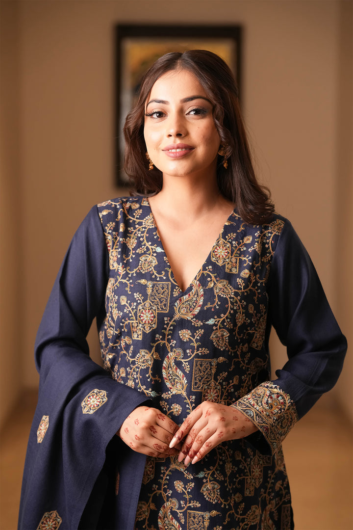 Mahima Embroidered Unstitched Suit With Zari