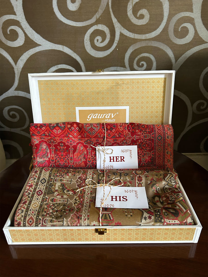 Kani Darbaar His & Her Shawl Set
