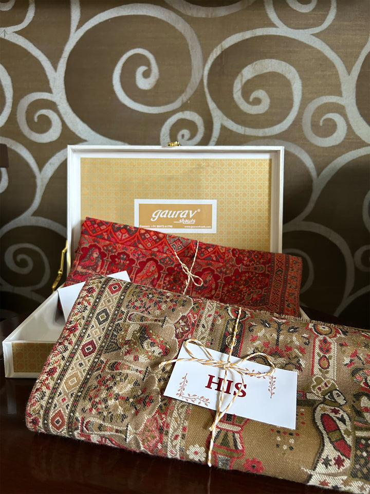 Kani Darbaar His & Her Shawl Set