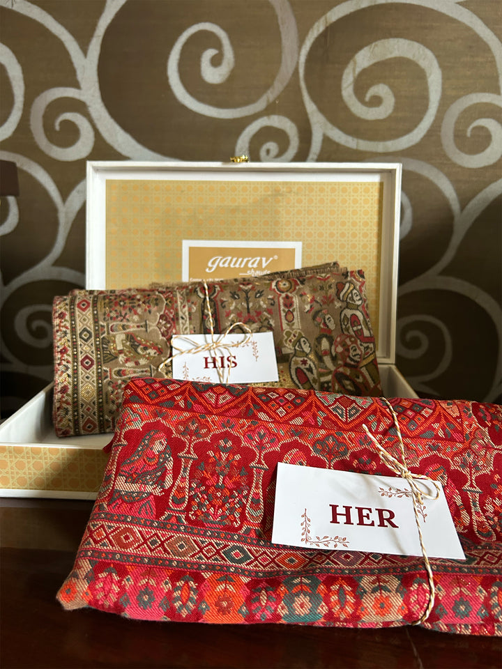 Kani Darbaar His & Her Shawl Set