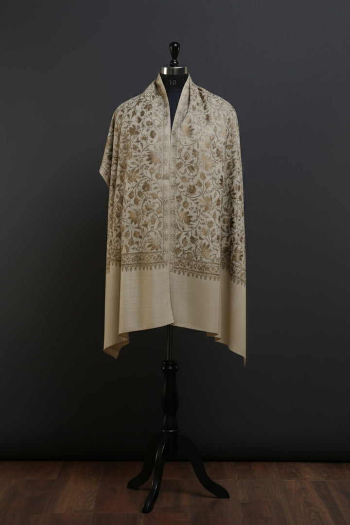 Chinar (Chain Stitch) Embroidered Jaal Stole For Women