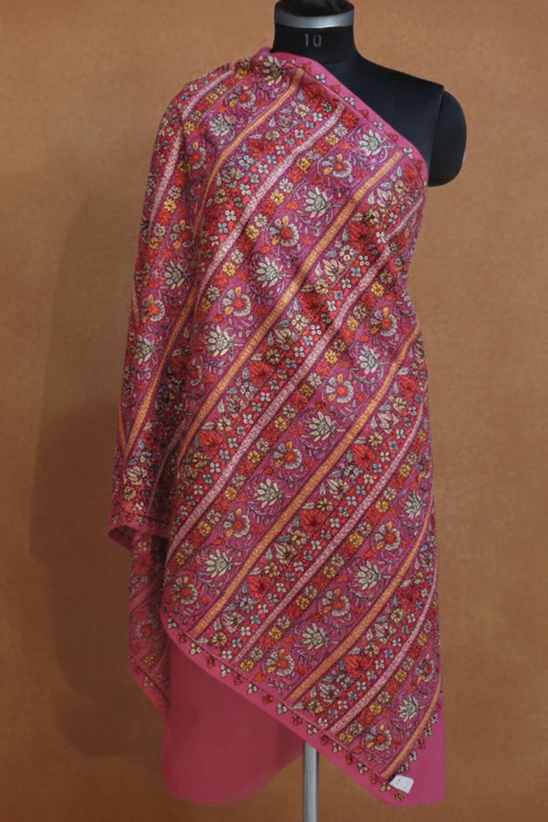 Multihead Chain Stitched Embroidered Stole For Women