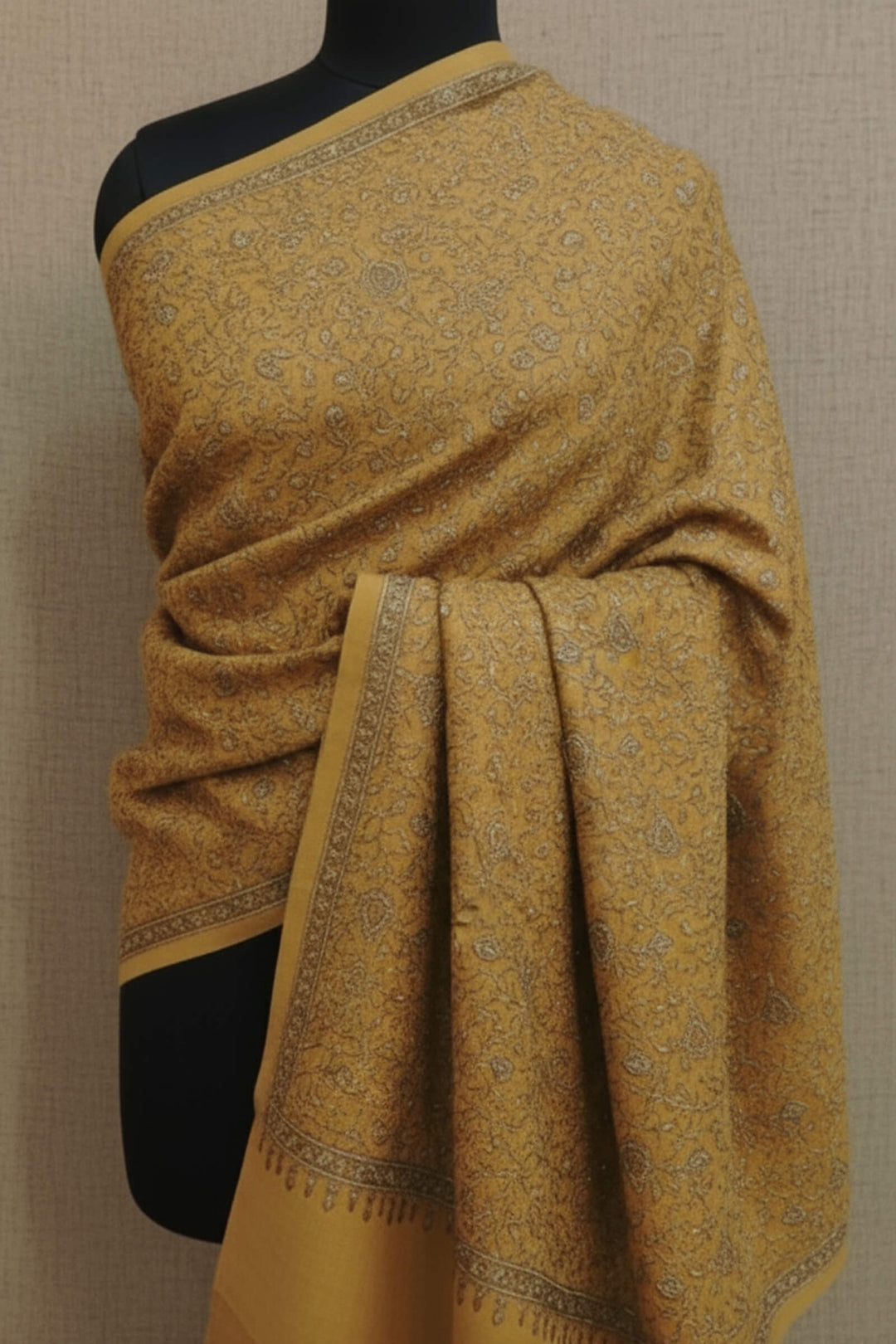 Multihaed Zari Embroidered Shawl For Women