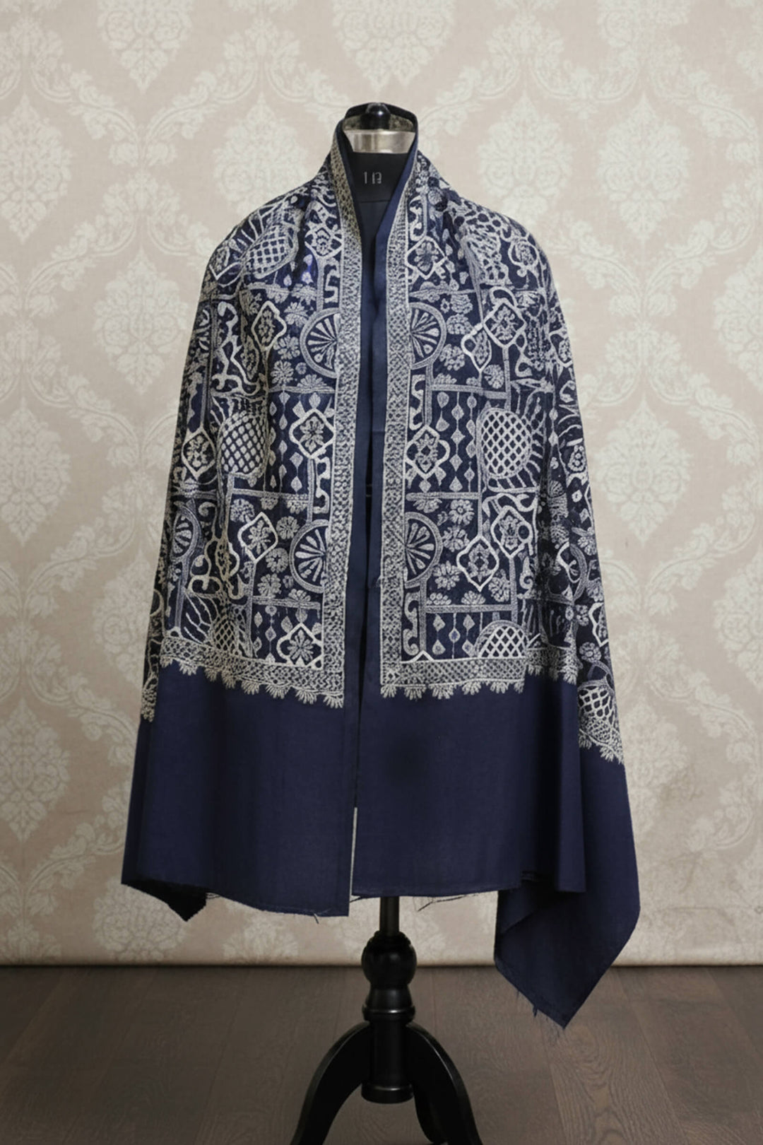 Monotone (Chatai-Style) Embroidered Shawl