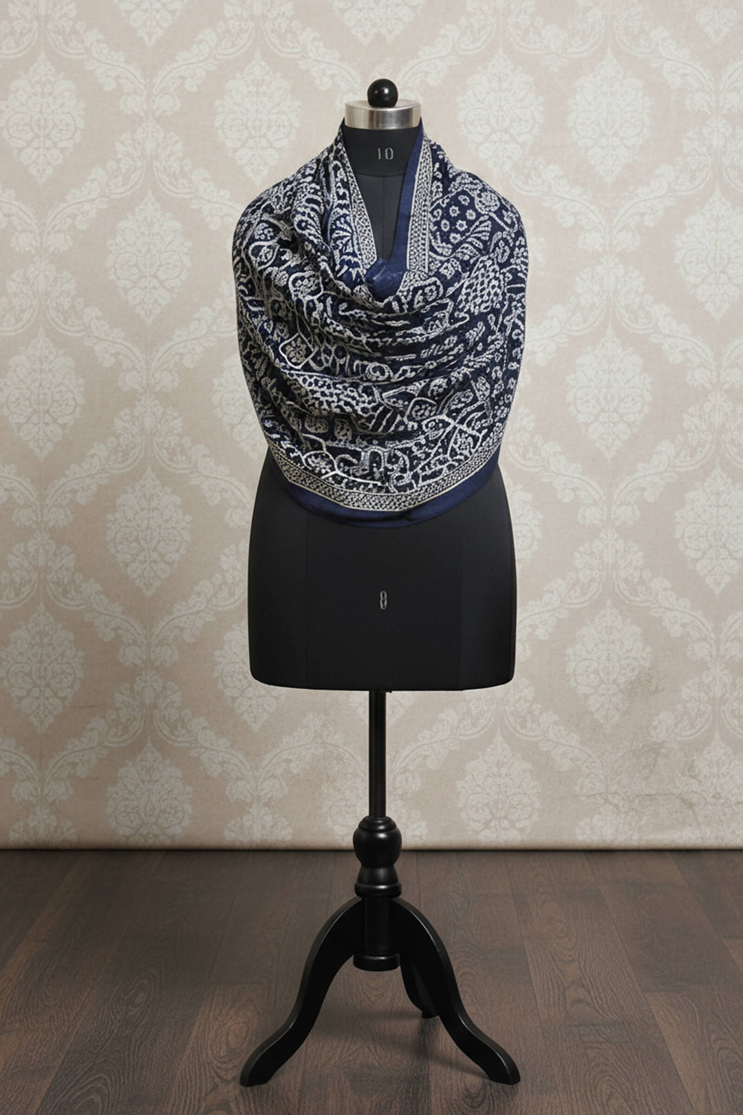 Monotone (Chatai-Style) Embroidered Shawl