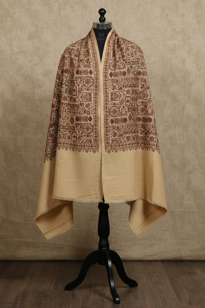 Multihead Indicate Jama Style Embroidered Shawl For Women