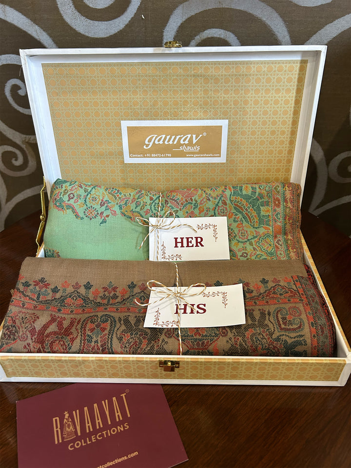 Traditional Kani His & Her Shawl Set