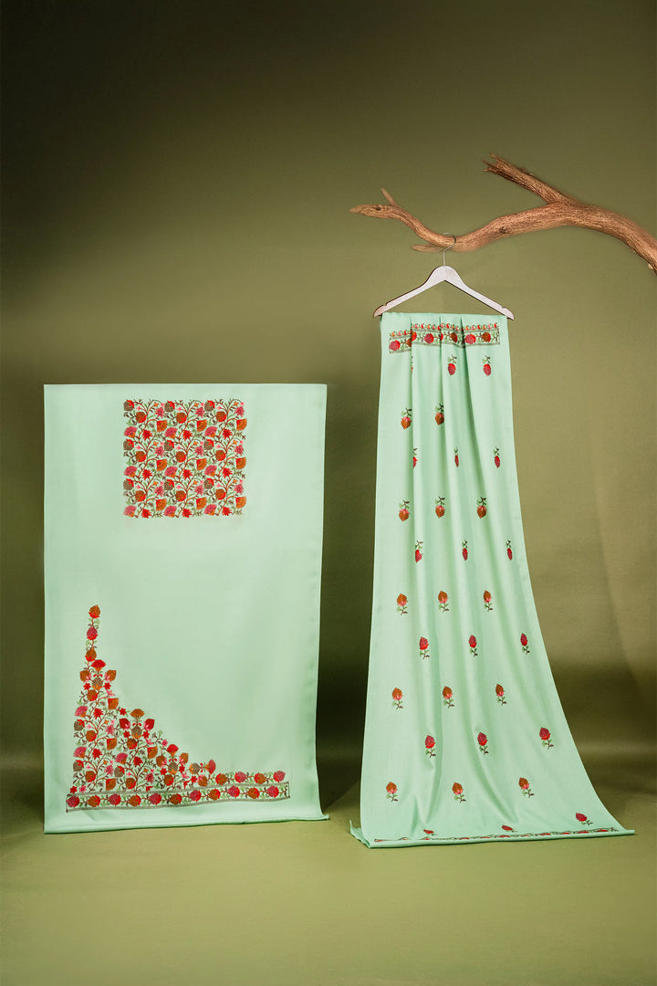 Aatika Embroidered Unstitched Suit With Sleeve Design