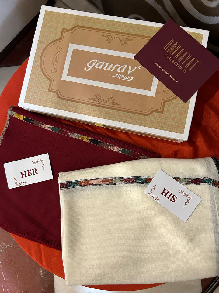 Handloom Kullu His & Her Shawl Set