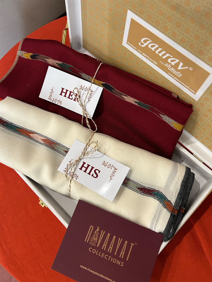 Handloom Kullu His & Her Shawl Set