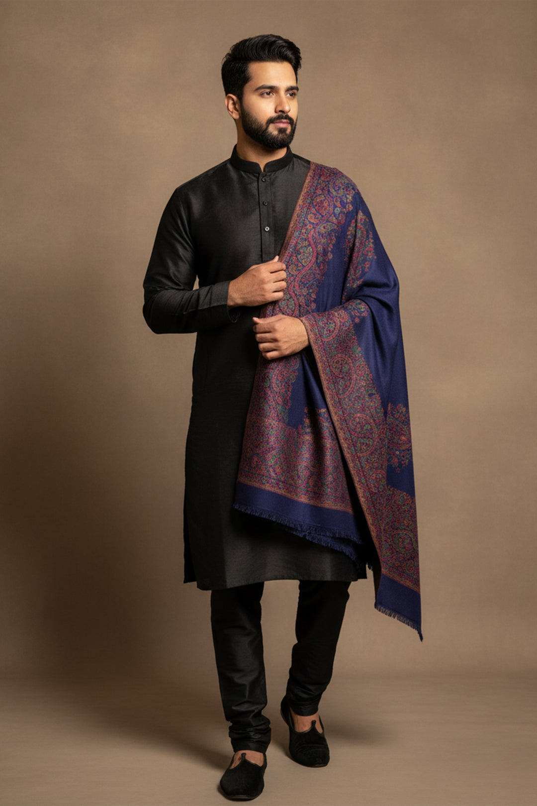 Kani Border Shawl for Men