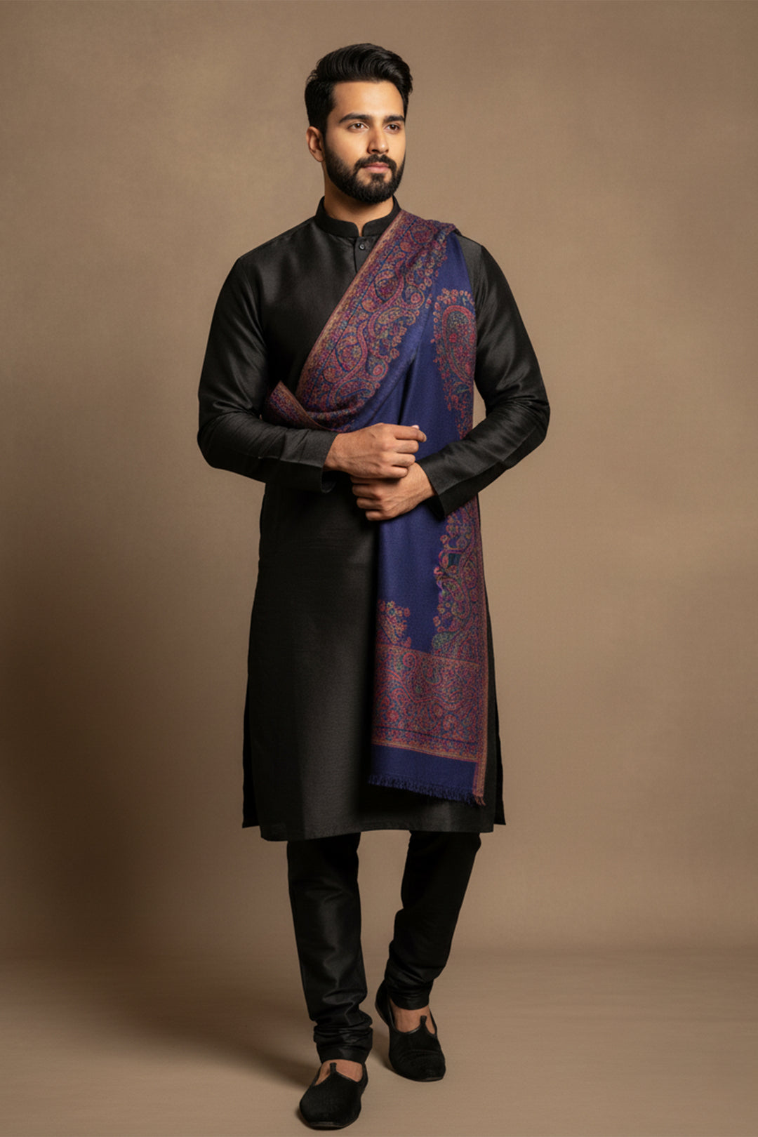 Kani Border Shawl for Men