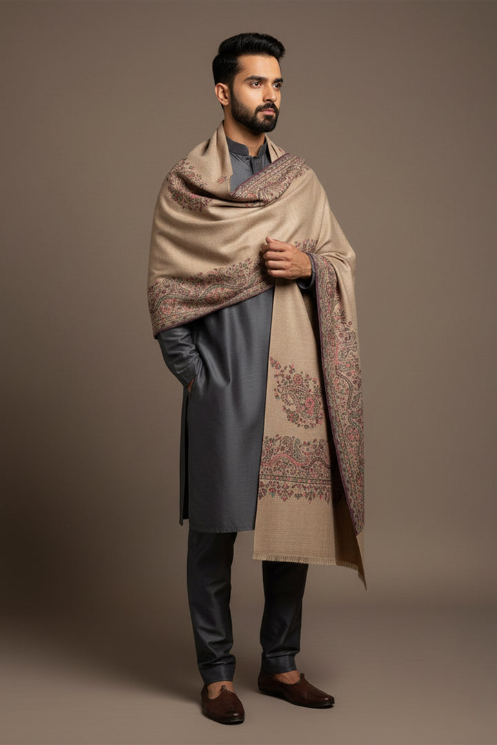 Kani Border Shawl for Men
