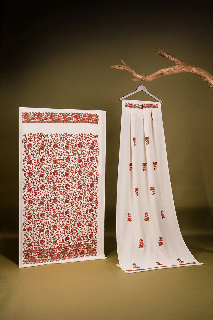 Karishma Figurative Jaal Embroidered Unstitched Suit