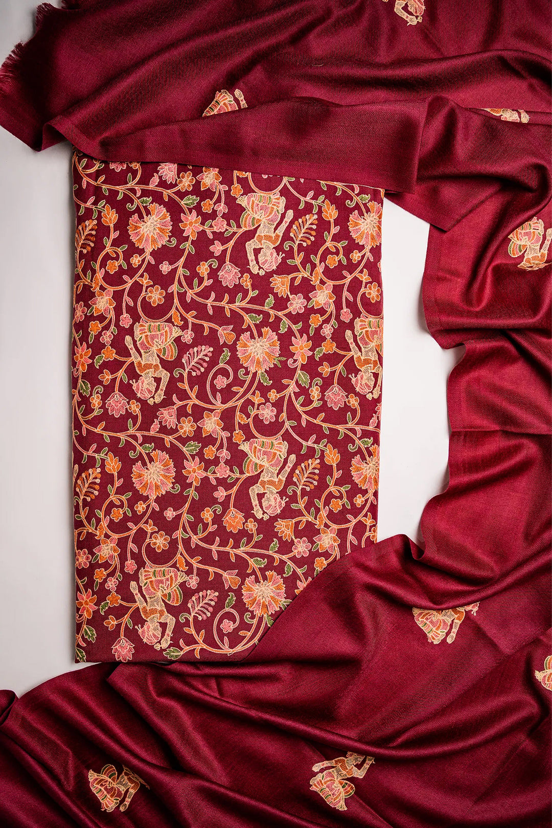 Karishma Figurative Jaal Embroidered Unstitched Suit