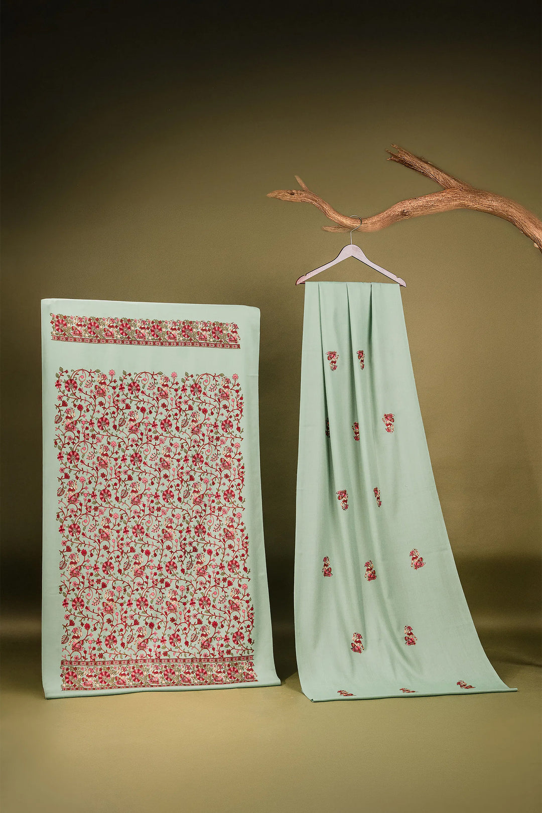 Karishma Figurative Jaal Embroidered Unstitched Suit