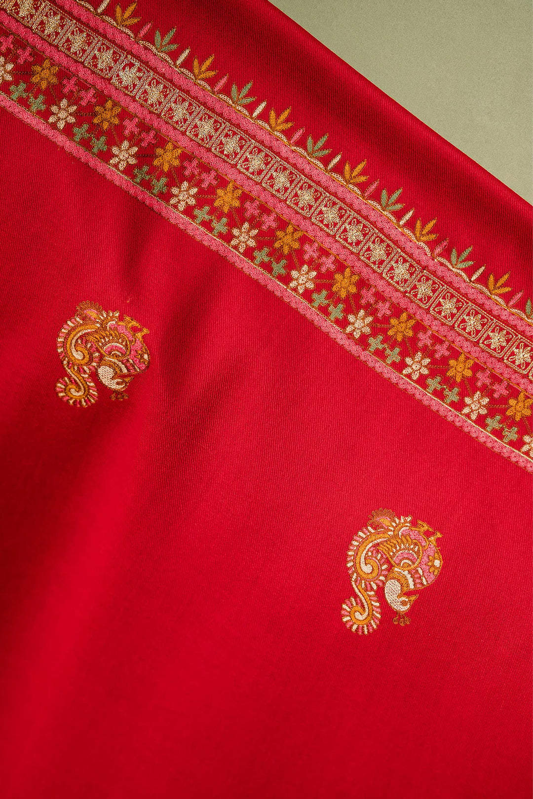 Katrina - Peacock Jaal Unstitched Suit With Detailed Dupatta