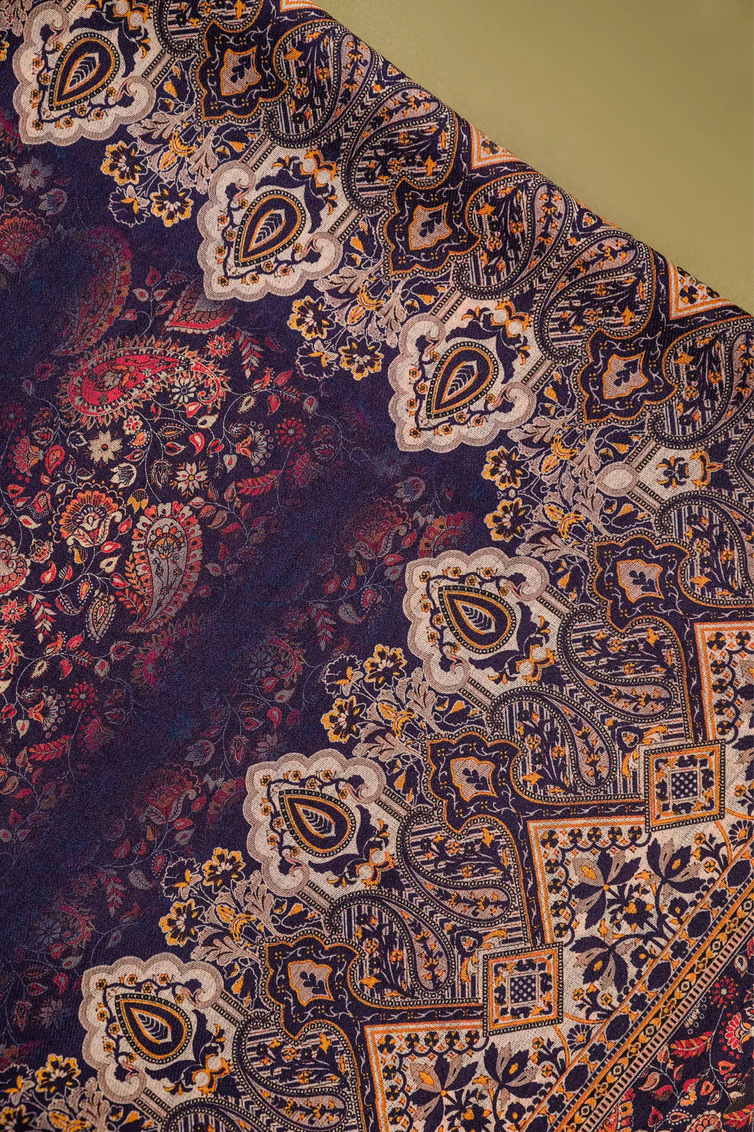 Panel Style Unstitched Suit With Reversible Dupatta