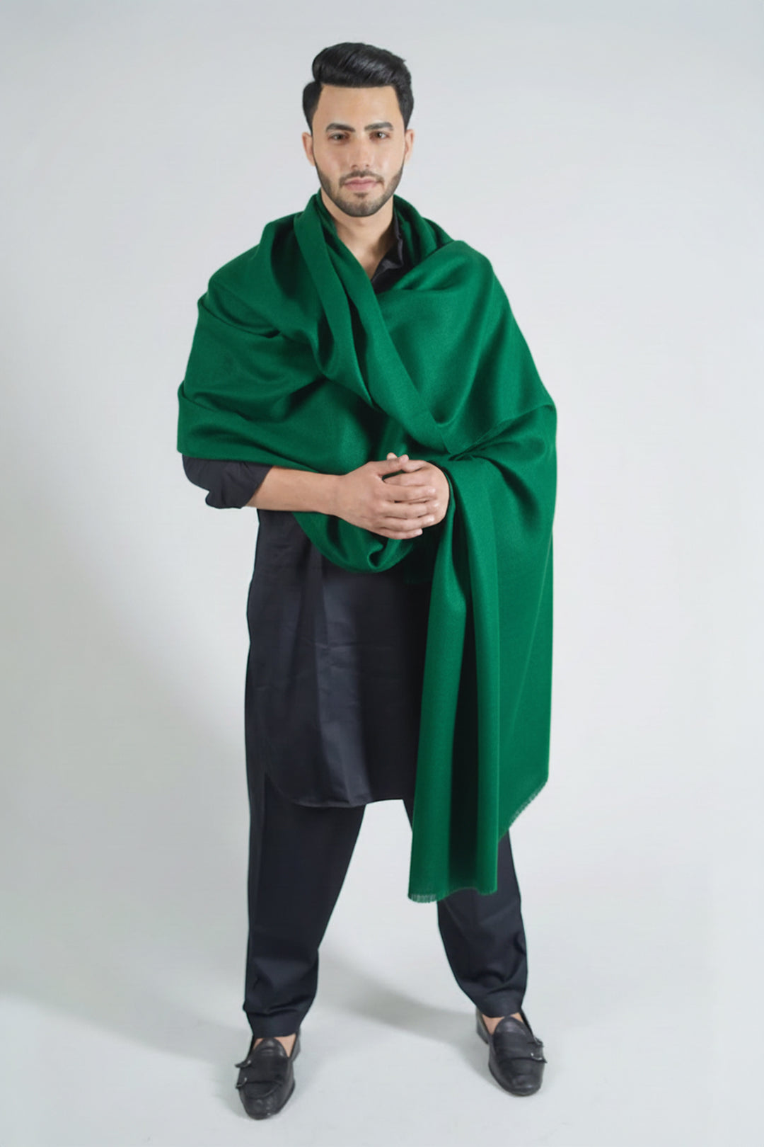Royal 100% Woolmark Plain Shawl for Men