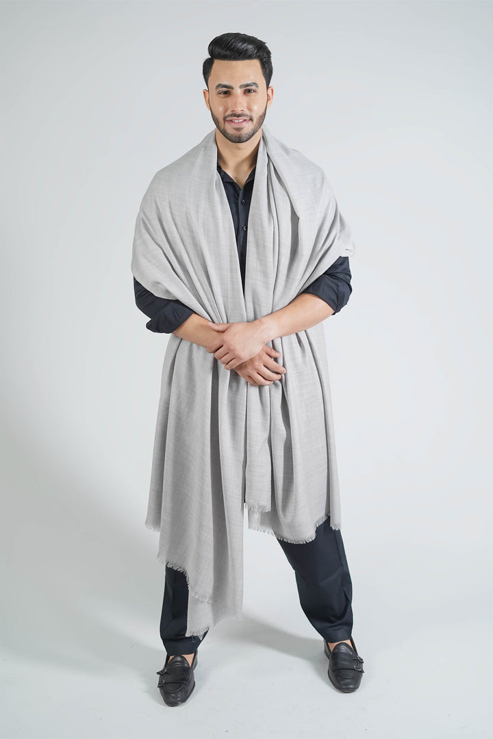 Royal 100% Woolmark Plain Shawl for Men