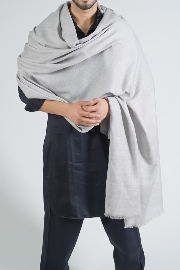 Royal 100% Woolmark Plain Shawl for Men