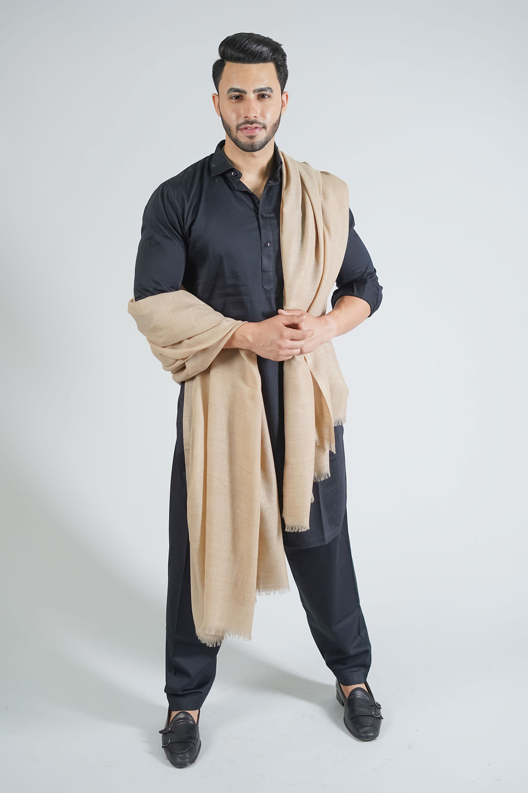 Royal 100% Woolmark Plain Shawl for Men