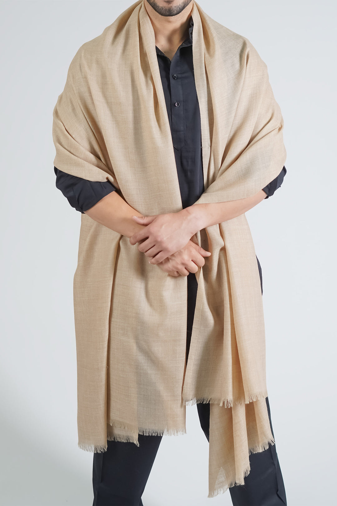 Royal 100% Woolmark Plain Shawl for Men