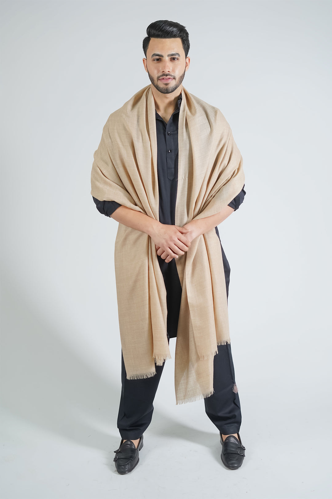 Royal 100% Woolmark Plain Shawl for Men