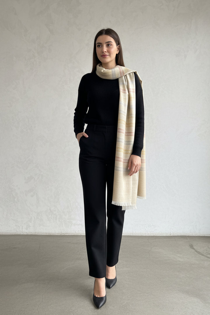 Zari Style Stripes Women's Stole