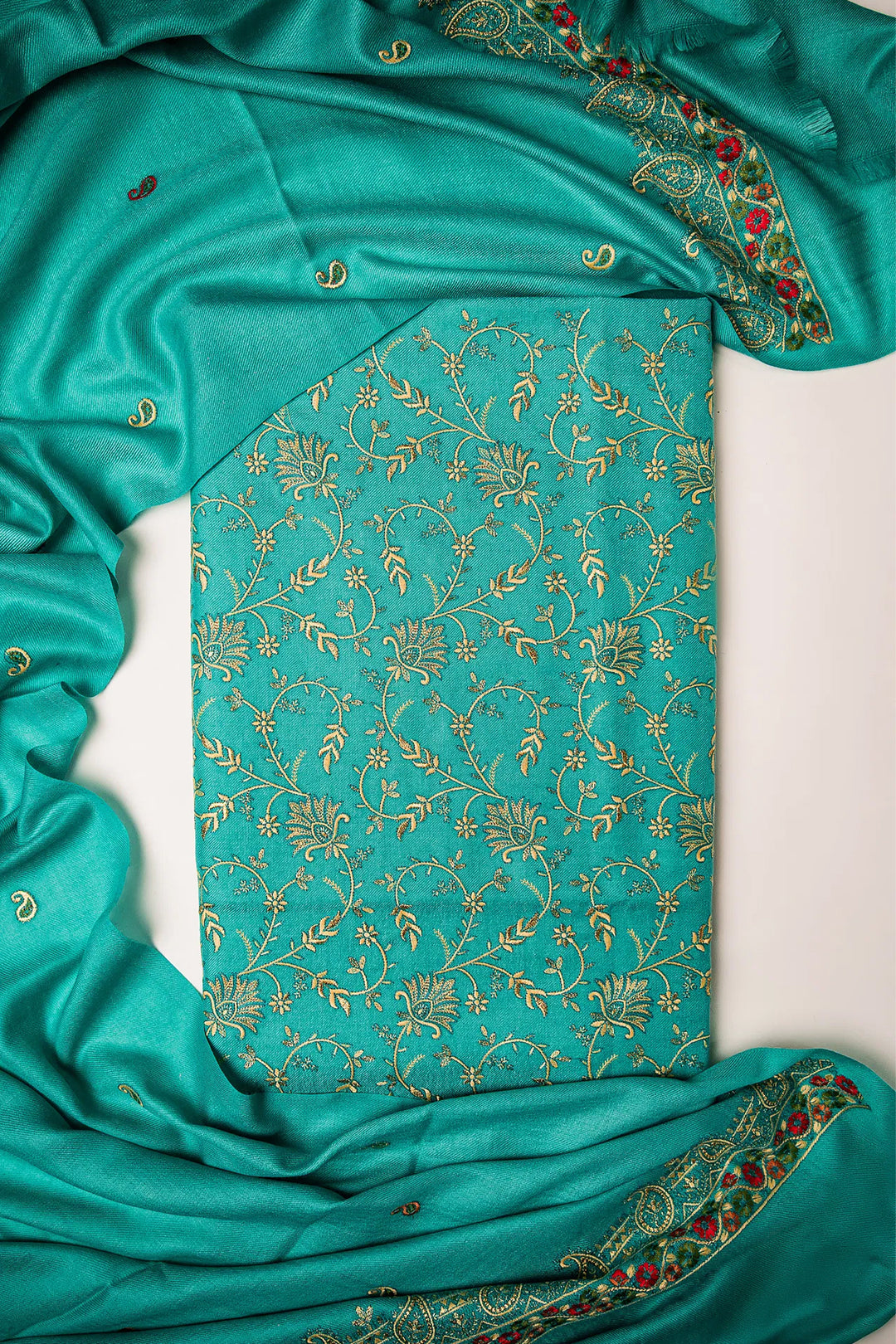 Aishwarya Zari Jaal Embroidered Unstitched Suit