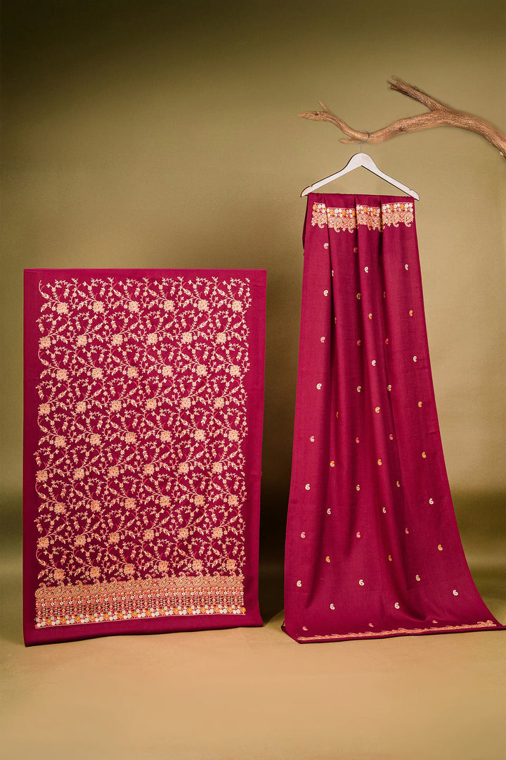 Aishwarya Zari Jaal Embroidered Unstitched Suit