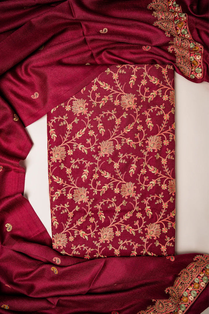 Aishwarya Zari Jaal Embroidered Unstitched Suit