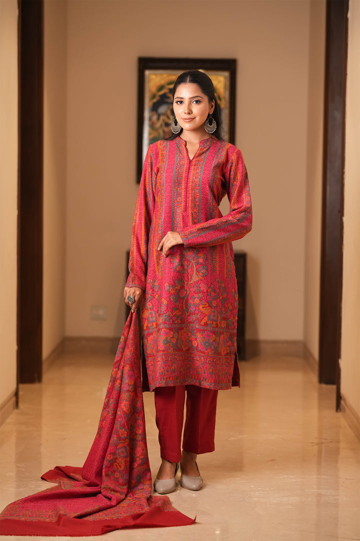 Kani Jaal Self Weave Unstitched Suit