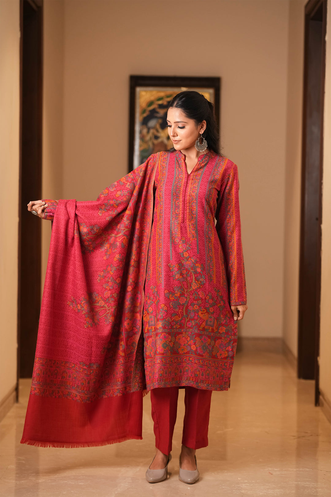 Kani Jaal Self Weave Unstitched Suit