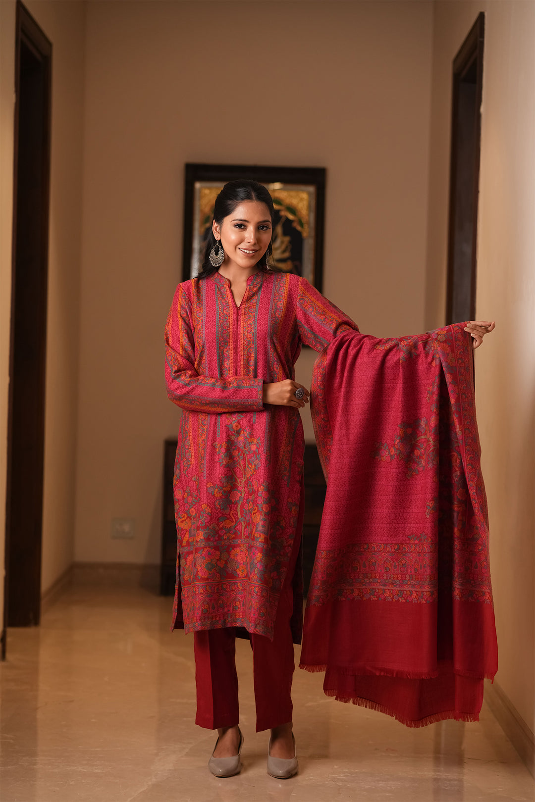 Kani Jaal Self Weave Unstitched Suit